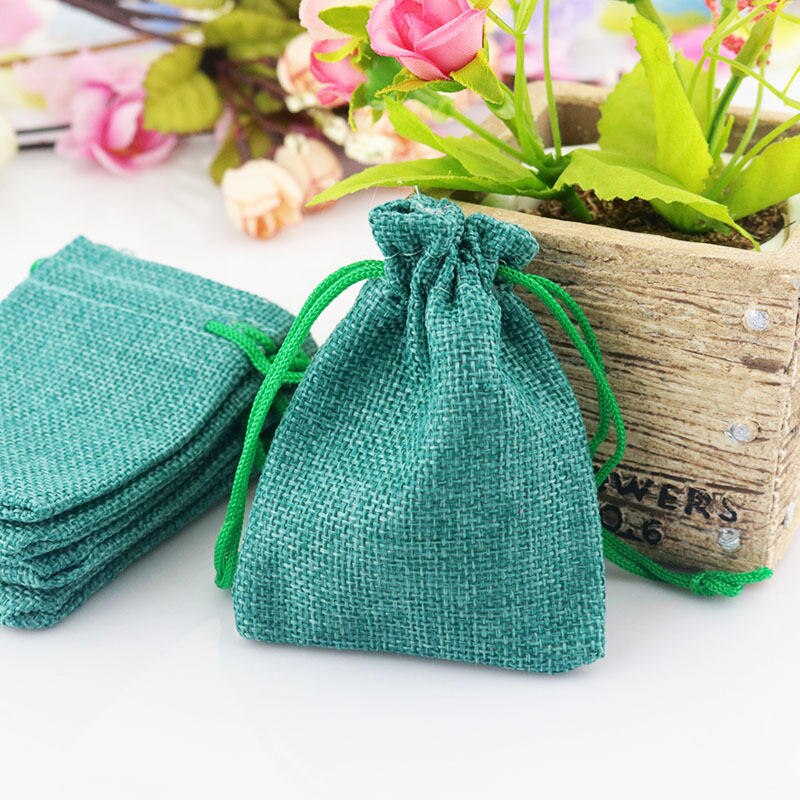 Set of 50 Natural Linen Gift Bags